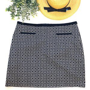 Talbots Women's Size 16 Skirt Navy CLASSIC Cotton A-LINE